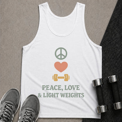 Printify Tank Top XS / White Love & Light Weights - Tank Top