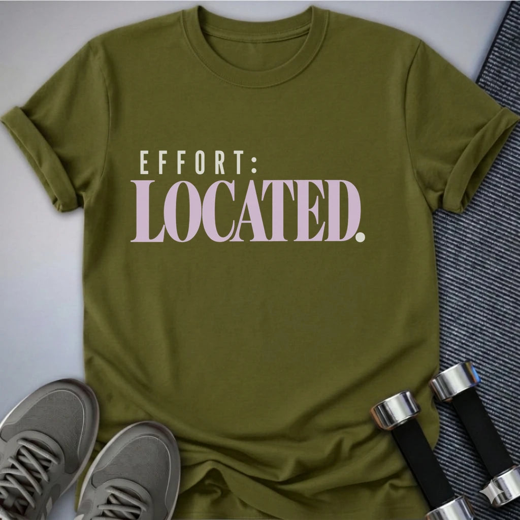 Printify T-Shirt Olive / S Effort Located T-Shirt