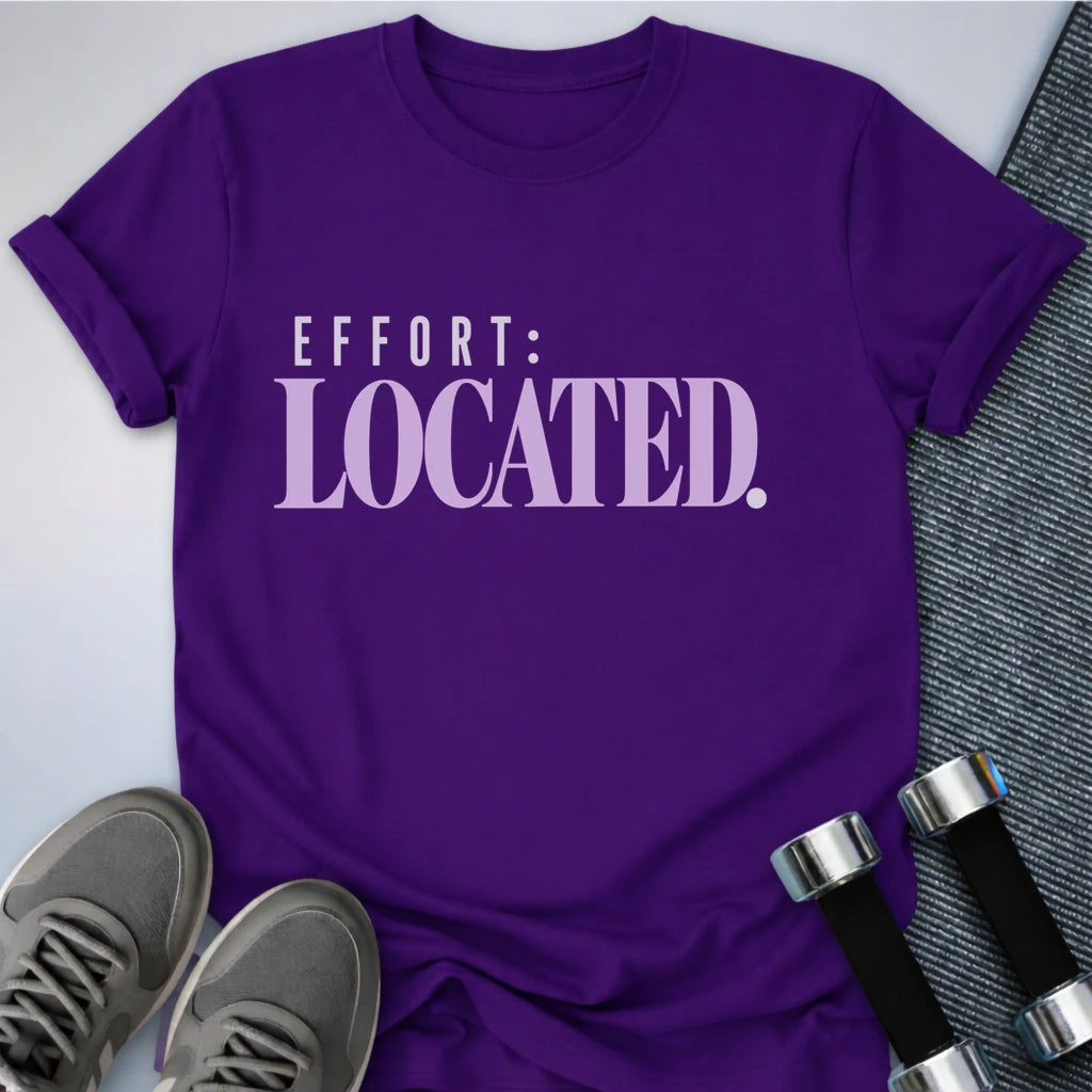 Printify T-Shirt Team Purple / S Effort Located T-Shirt