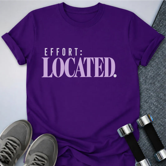 Printify T-Shirt Team Purple / S Effort Located T-Shirt