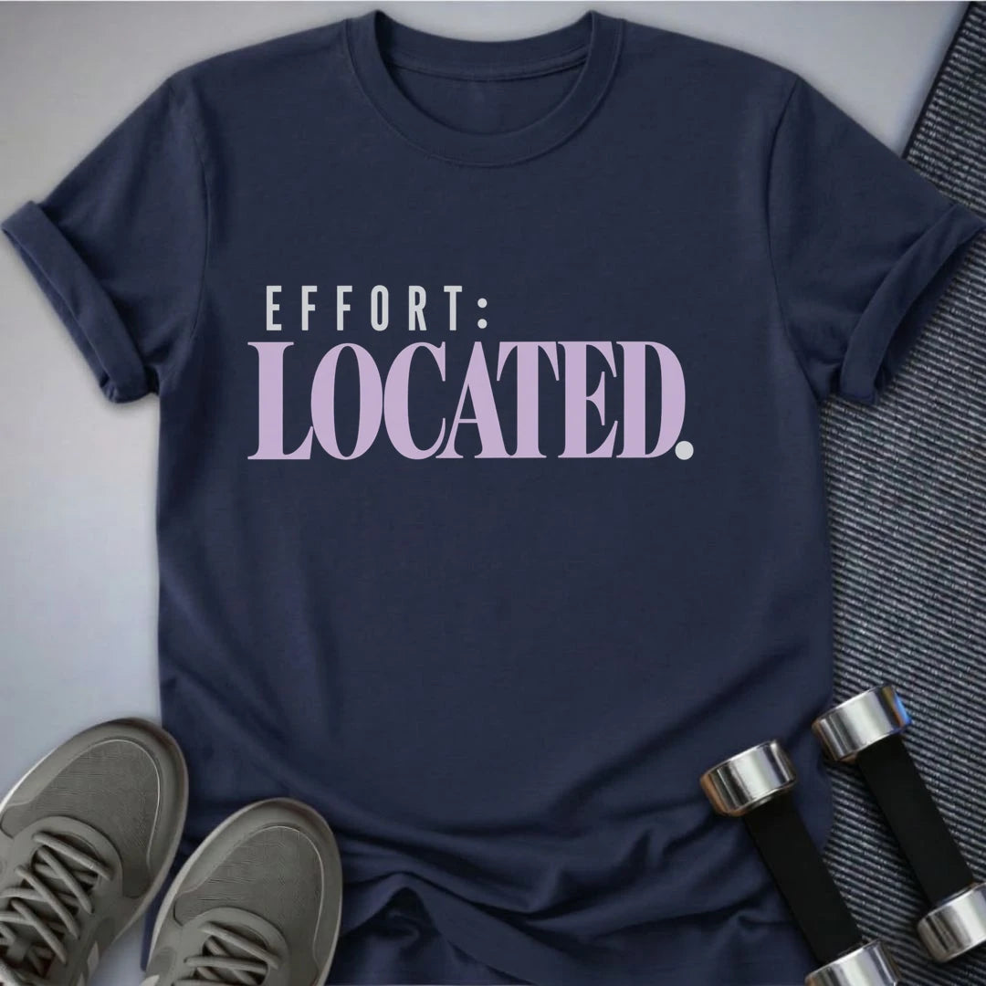 Printify T-Shirt Navy / S Effort Located T-Shirt