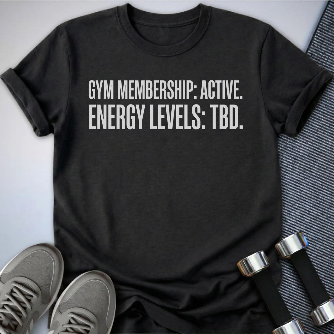 Printify T-Shirt XS / Dark Grey Heather Energy Level TBD T-Shirt