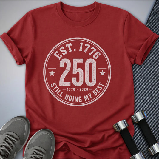 Printify T-Shirt S / Red Est 1776 T-Shirt