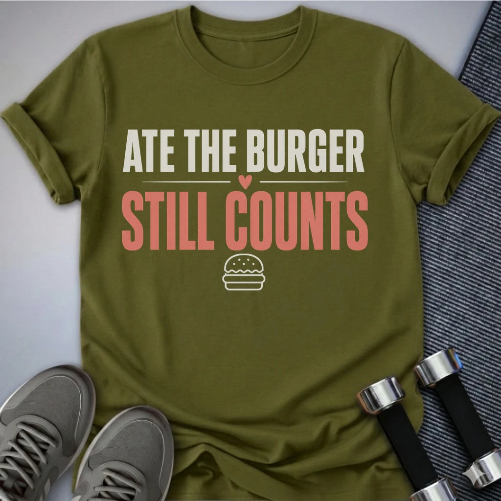 Printify T-Shirt XS / Olive Ate The Burger T-Shirt