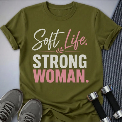 Printify T-Shirt S / Olive Soft Life T-Shirt