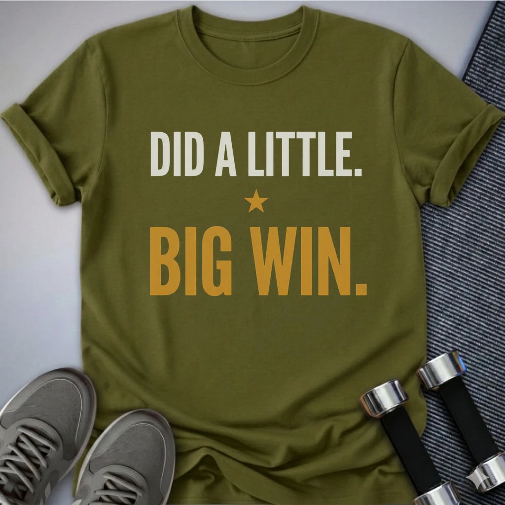 Printify T-Shirt Olive / S Big Win T-Shirt