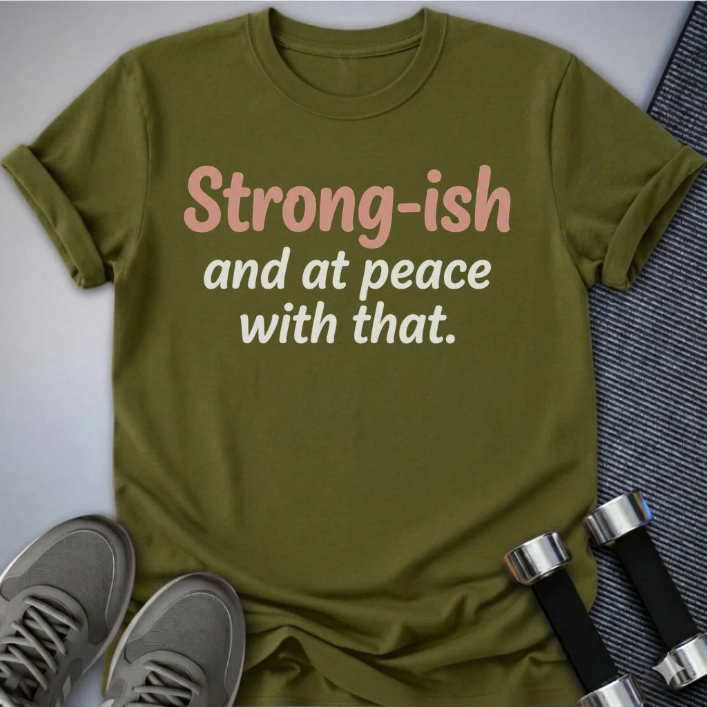 Printify T-Shirt S / Olive Strong-ish Peace T-Shirt