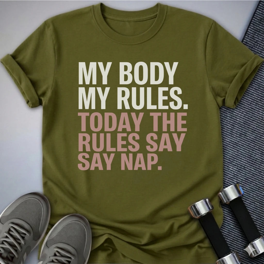 Printify T-Shirt S / Olive My Body Rules T-Shirt