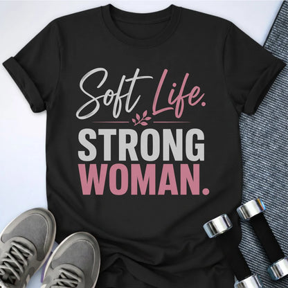 Printify T-Shirt S / Black Soft Life T-Shirt