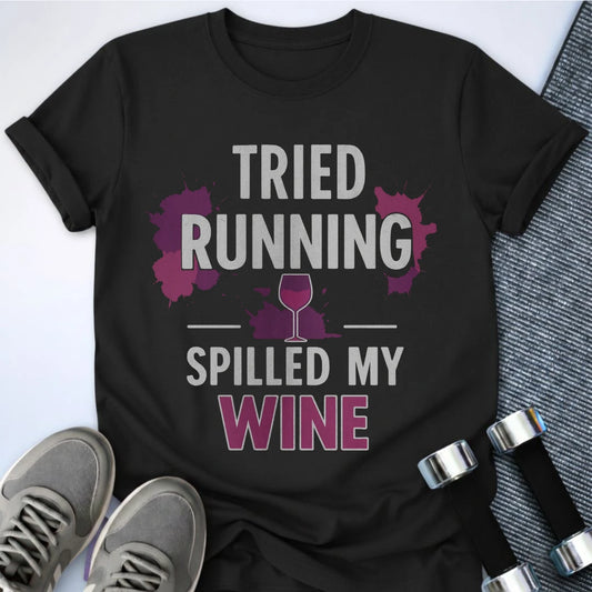 Printify T-Shirt Black / S Wine Humor T-Shirt