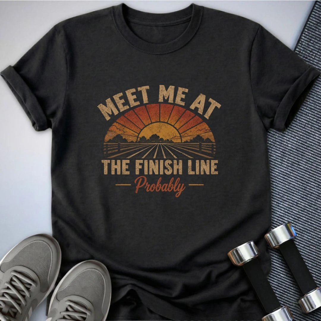 Printify T-Shirt S / Dark Grey Heather Finish Line Probably T-Shirt