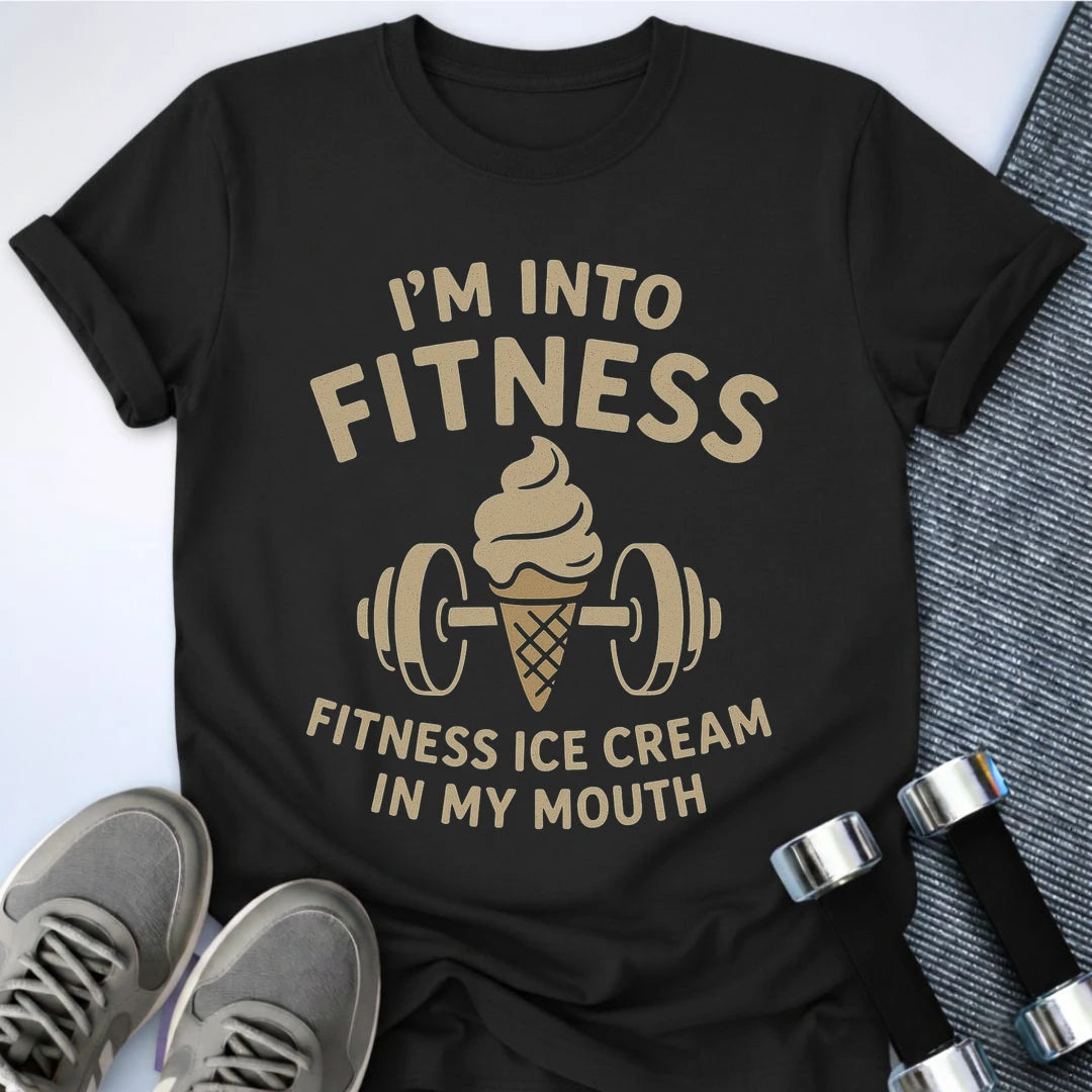 Printify T-Shirt Black / S Fitness Humor T-Shirt