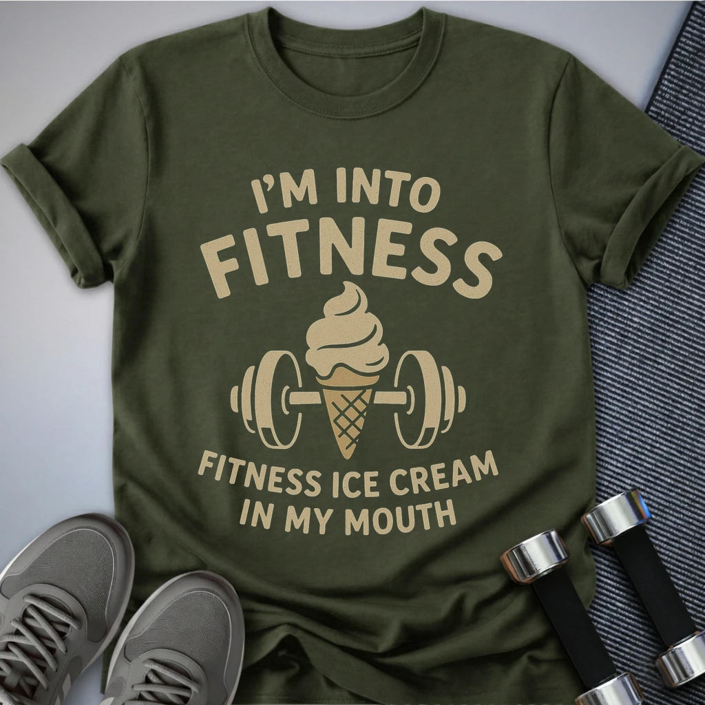 Printify T-Shirt Military Green / S Fitness Humor T-Shirt