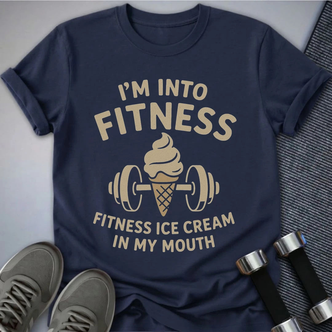 Printify T-Shirt Navy / S Fitness Humor T-Shirt