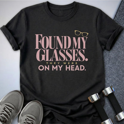 Printify T-Shirt Dark Grey Heather / S Found My Glasses T-Shirt