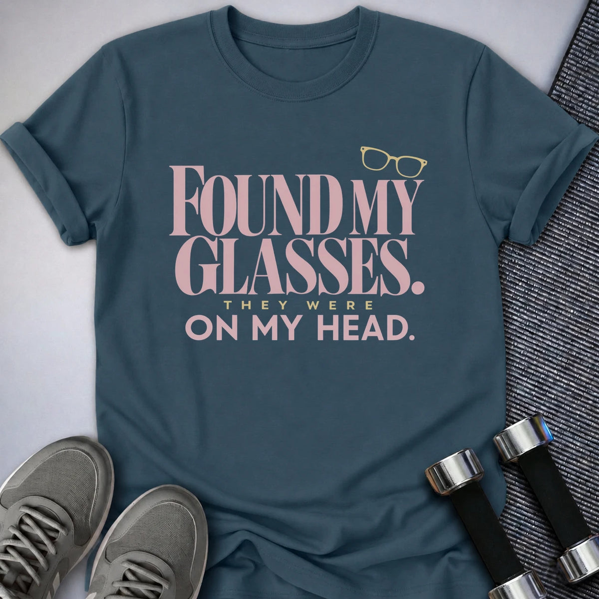 Printify T-Shirt Deep Teal / S Found My Glasses T-Shirt