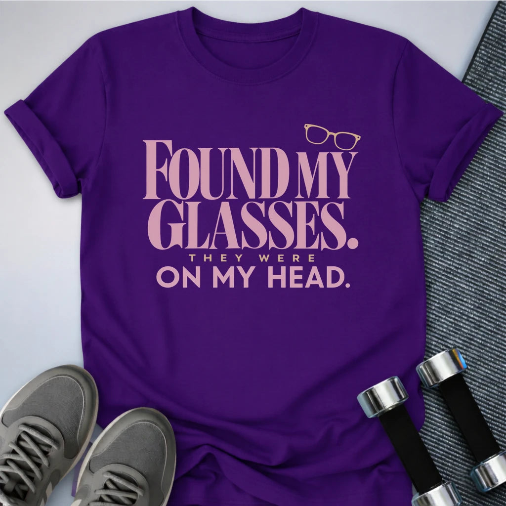 Printify T-Shirt Team Purple / S Found My Glasses T-Shirt