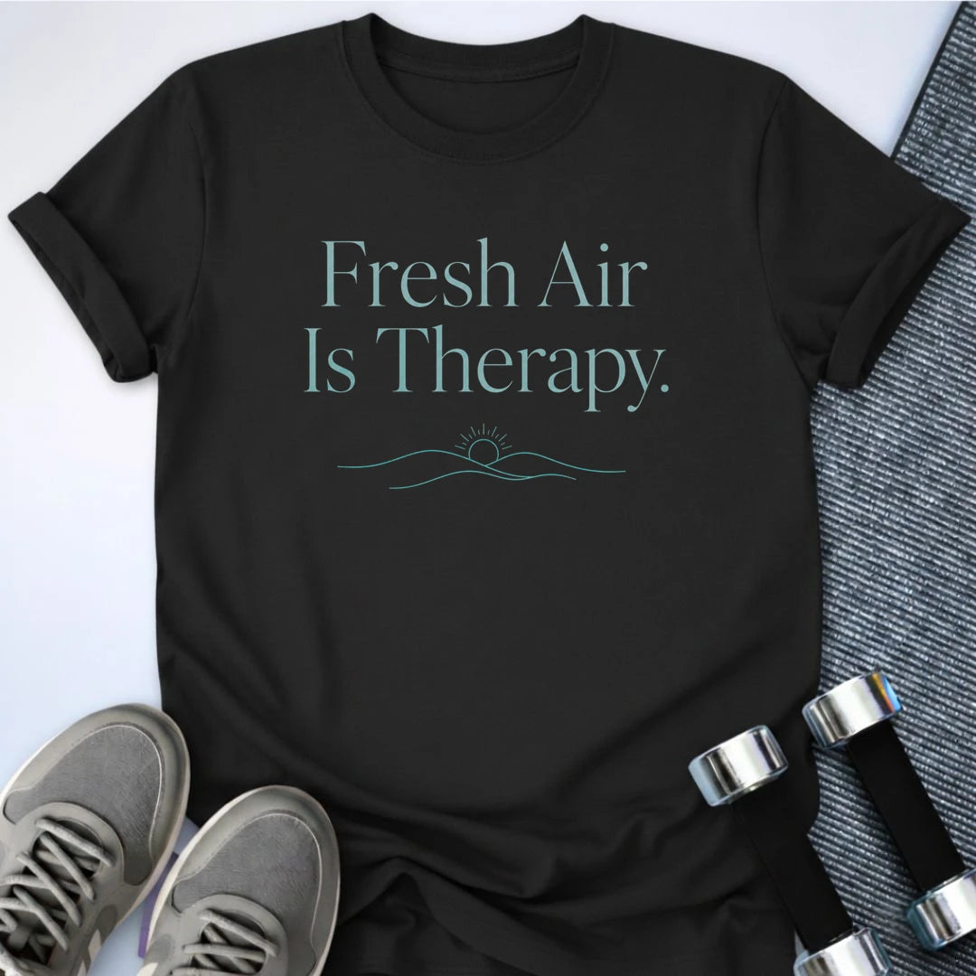 Printify T-Shirt S / Black Fresh Air Therapy T-Shirt