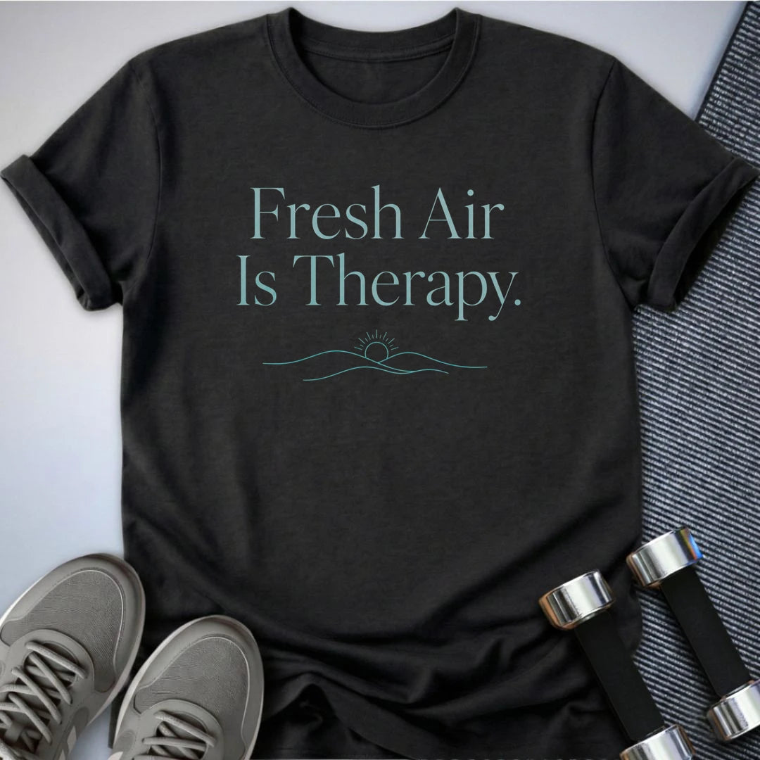 Printify T-Shirt S / Dark Grey Heather Fresh Air Therapy T-Shirt