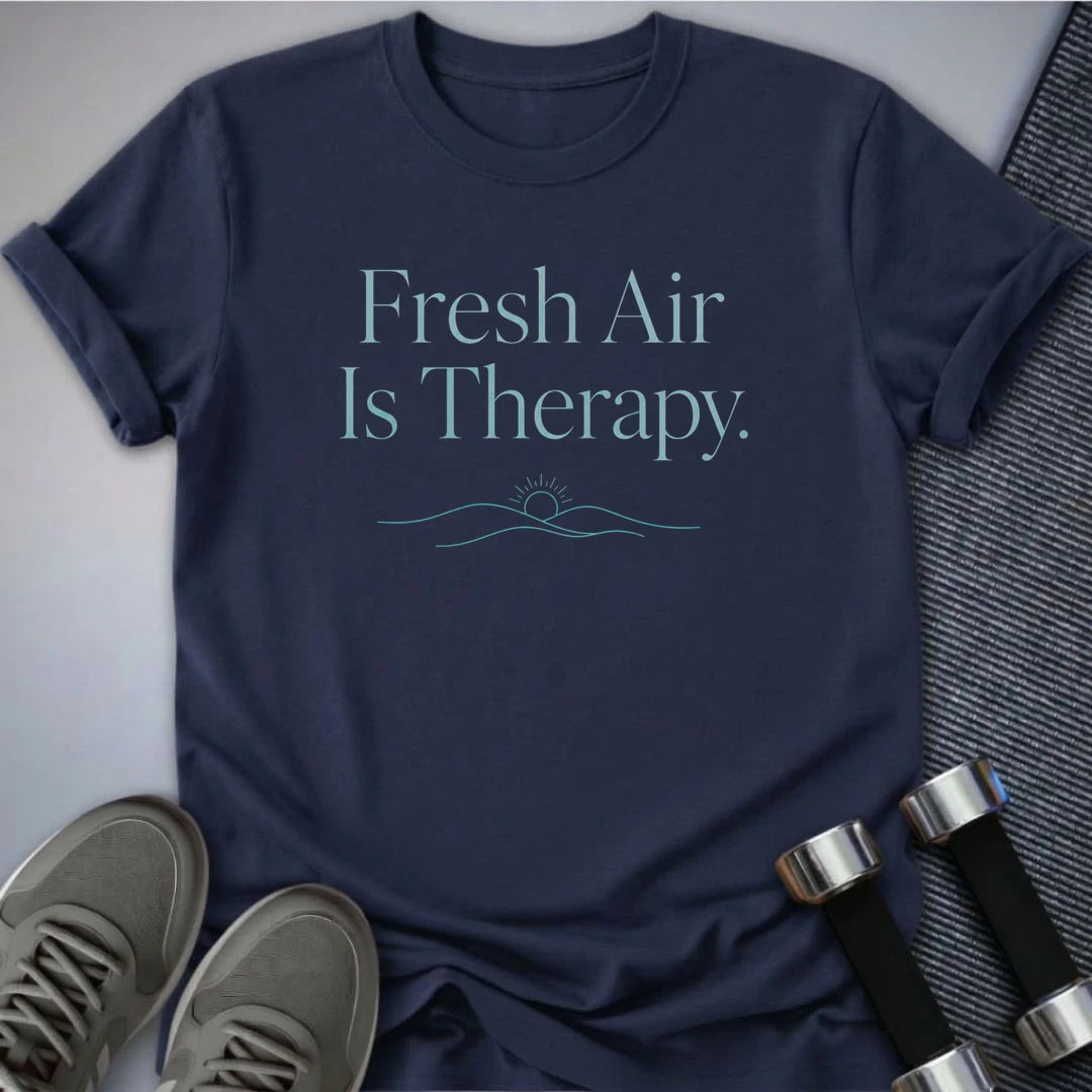 Printify T-Shirt S / Navy Fresh Air Therapy T-Shirt