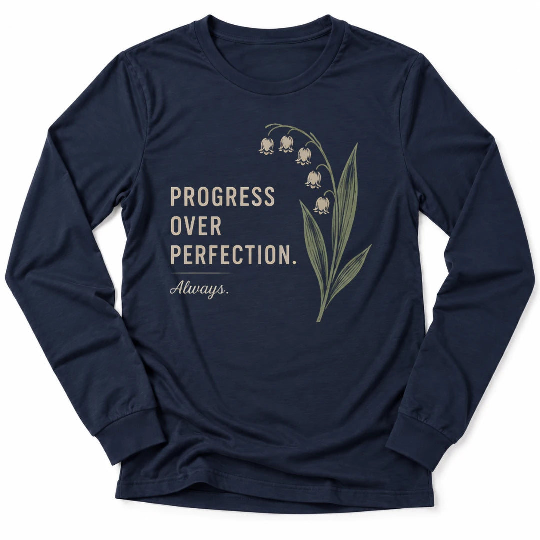 Printify Long-sleeve Navy / S Good Enough Bloom Long Sleeve