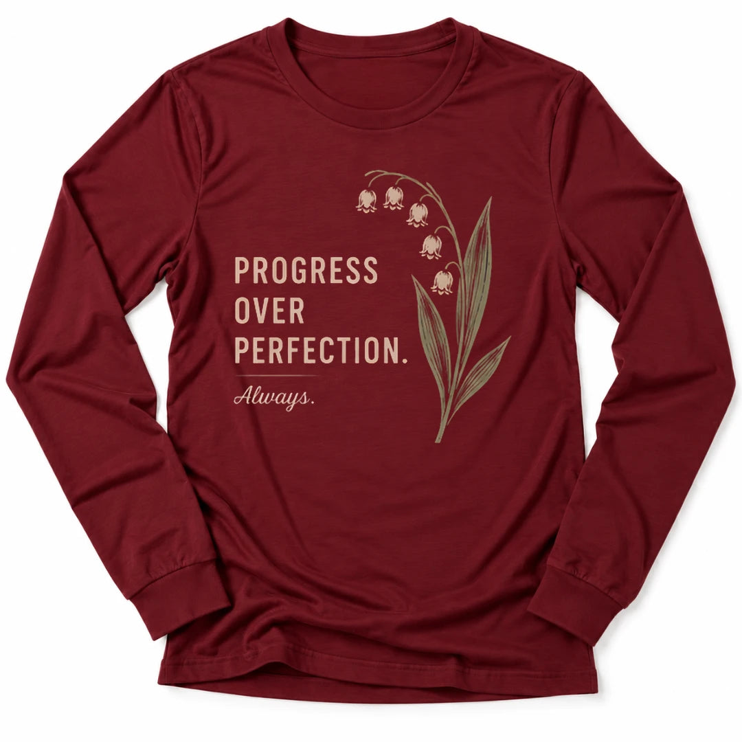 Printify Long-sleeve Cardinal / S Good Enough Bloom Long Sleeve