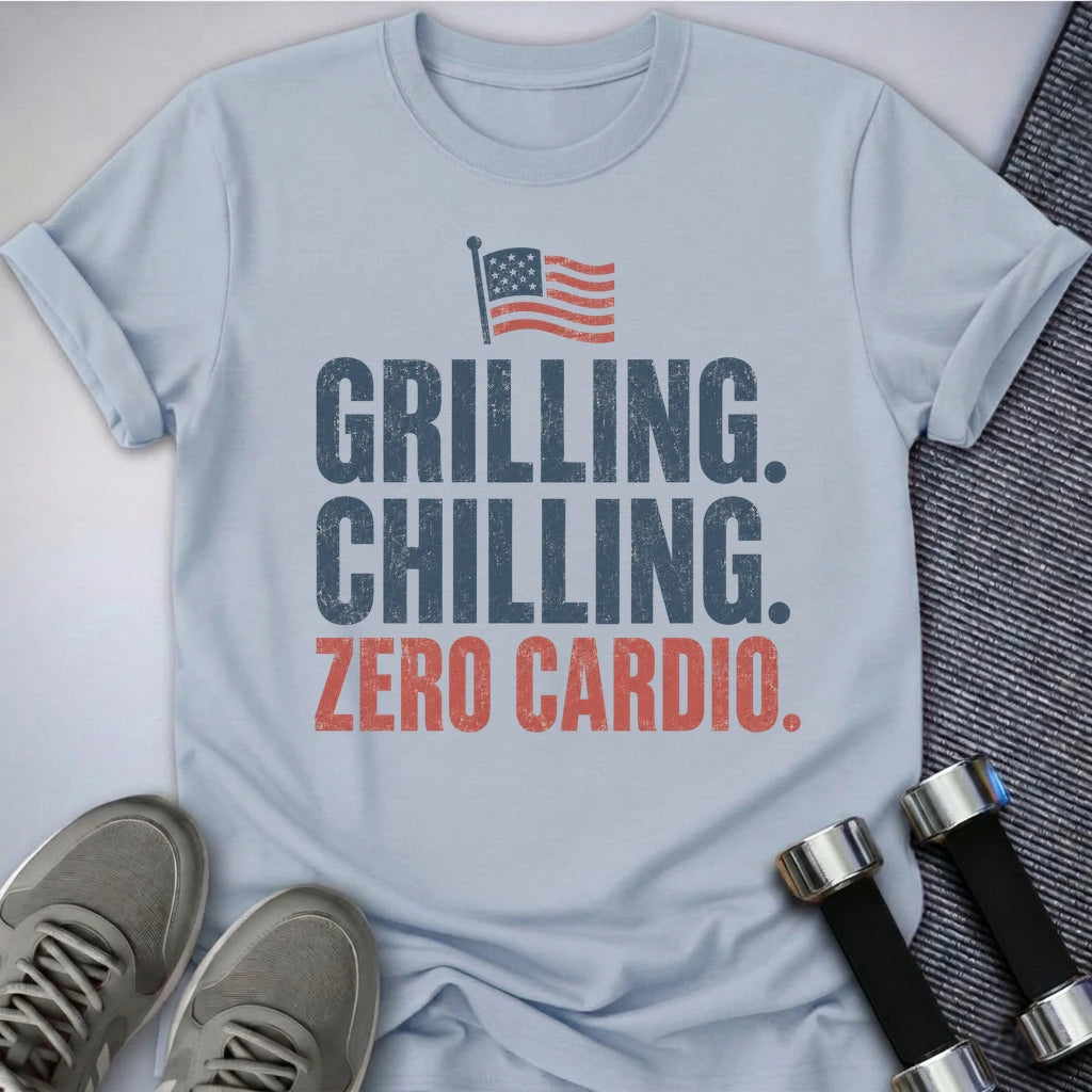 Printify T-Shirt S / Light Blue Grilling Chilling T-Shirt