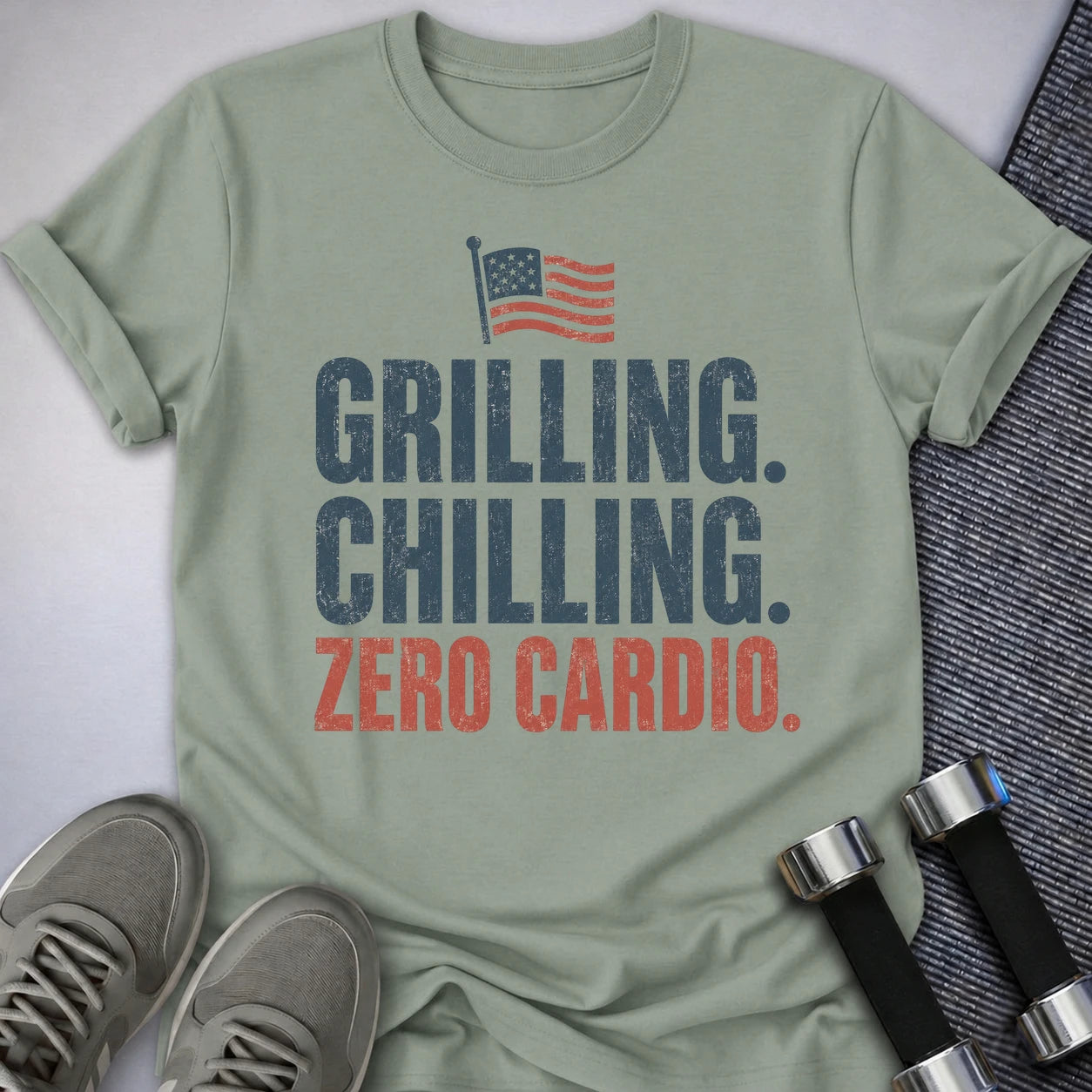Printify T-Shirt S / Sage Grilling Chilling T-Shirt