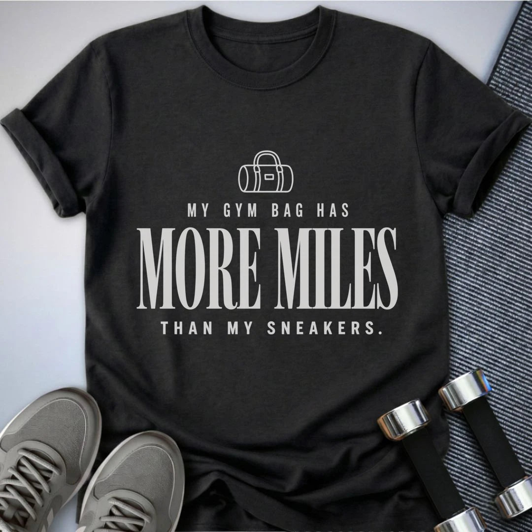 Printify T-Shirt S / Dark Grey Heather Gym Bag Miles