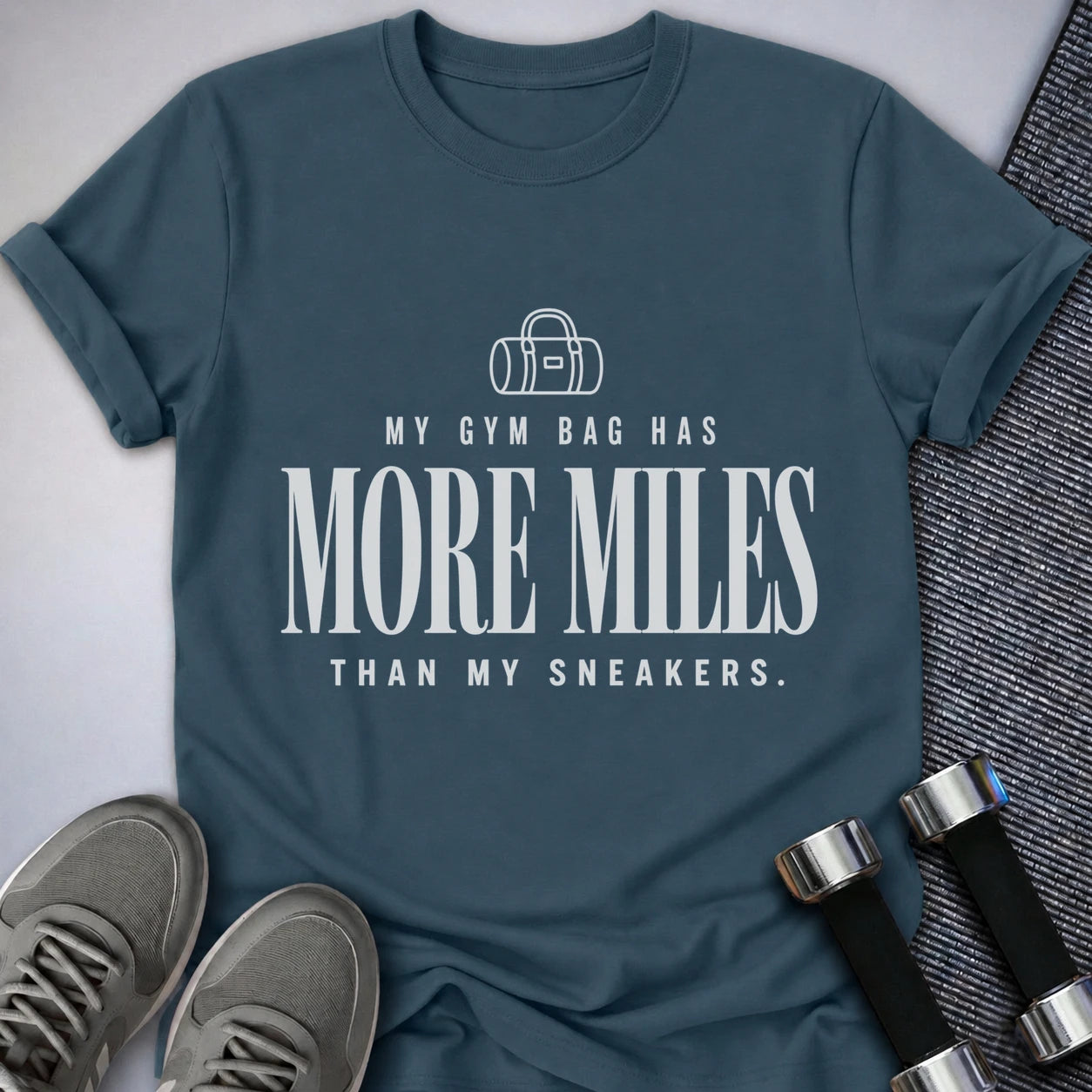 Printify T-Shirt S / Deep Teal Gym Bag Miles