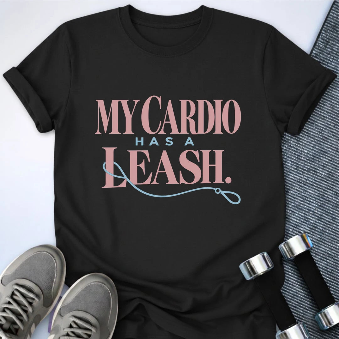 Printify T-Shirt Black / S Dog Walking Cardio T-Shirt