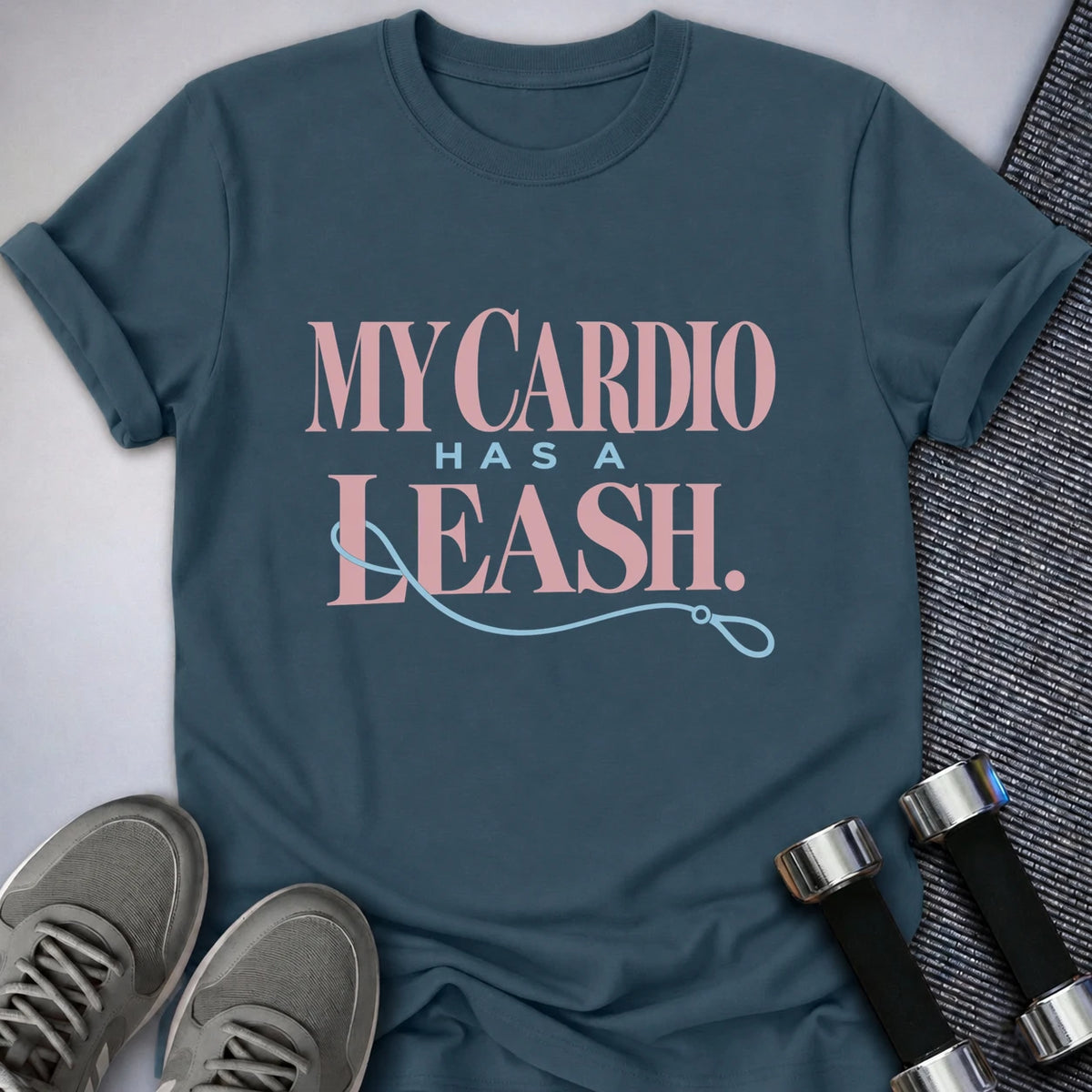 Printify T-Shirt Deep Teal / S Dog Walking Cardio T-Shirt