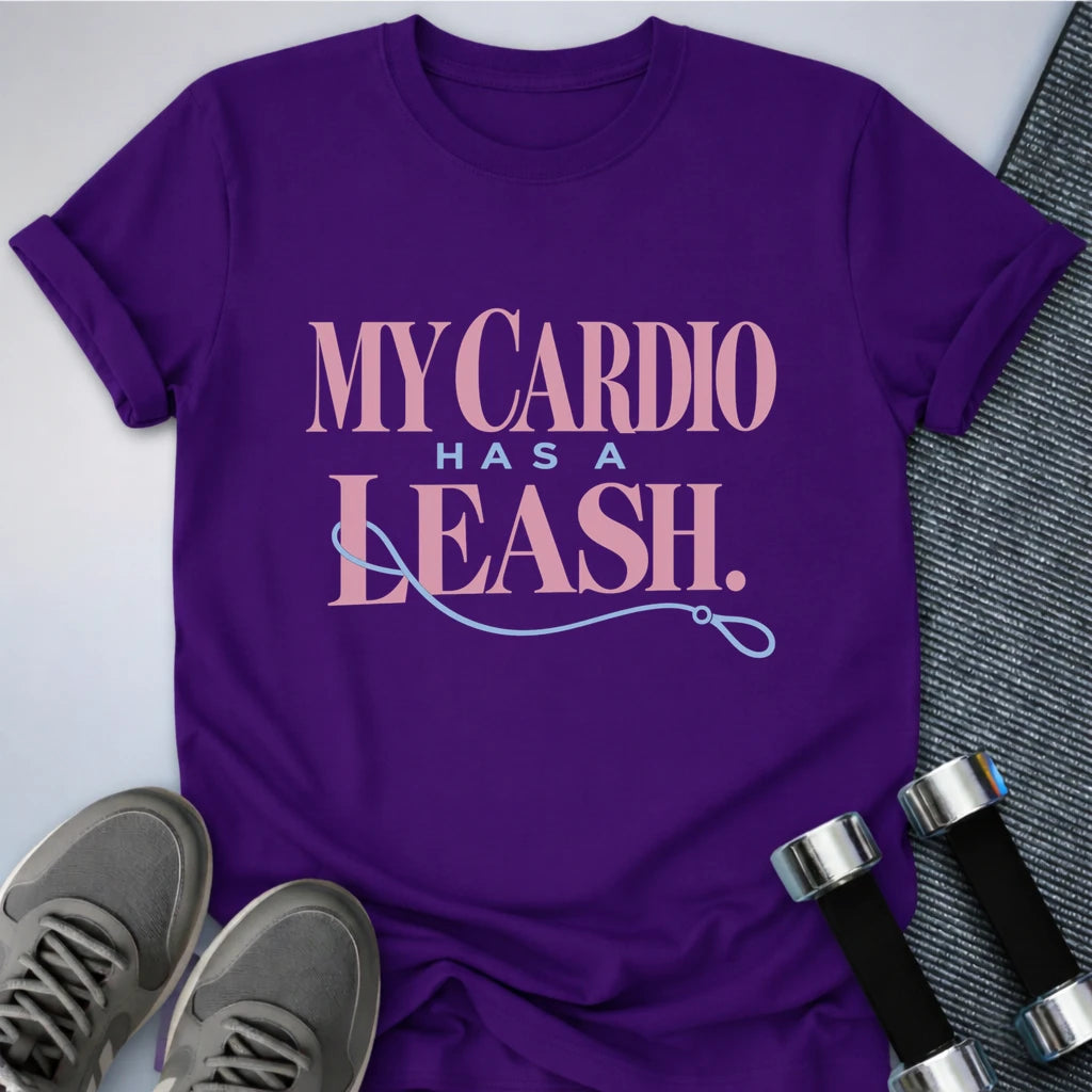 Printify T-Shirt Team Purple / S Dog Walking Cardio T-Shirt