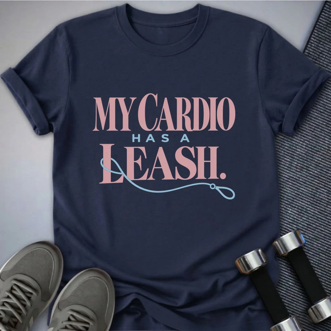 Printify T-Shirt Navy / S Dog Walking Cardio T-Shirt