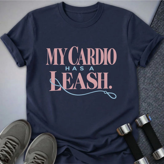 Printify T-Shirt Navy / S Dog Walking Cardio T-Shirt