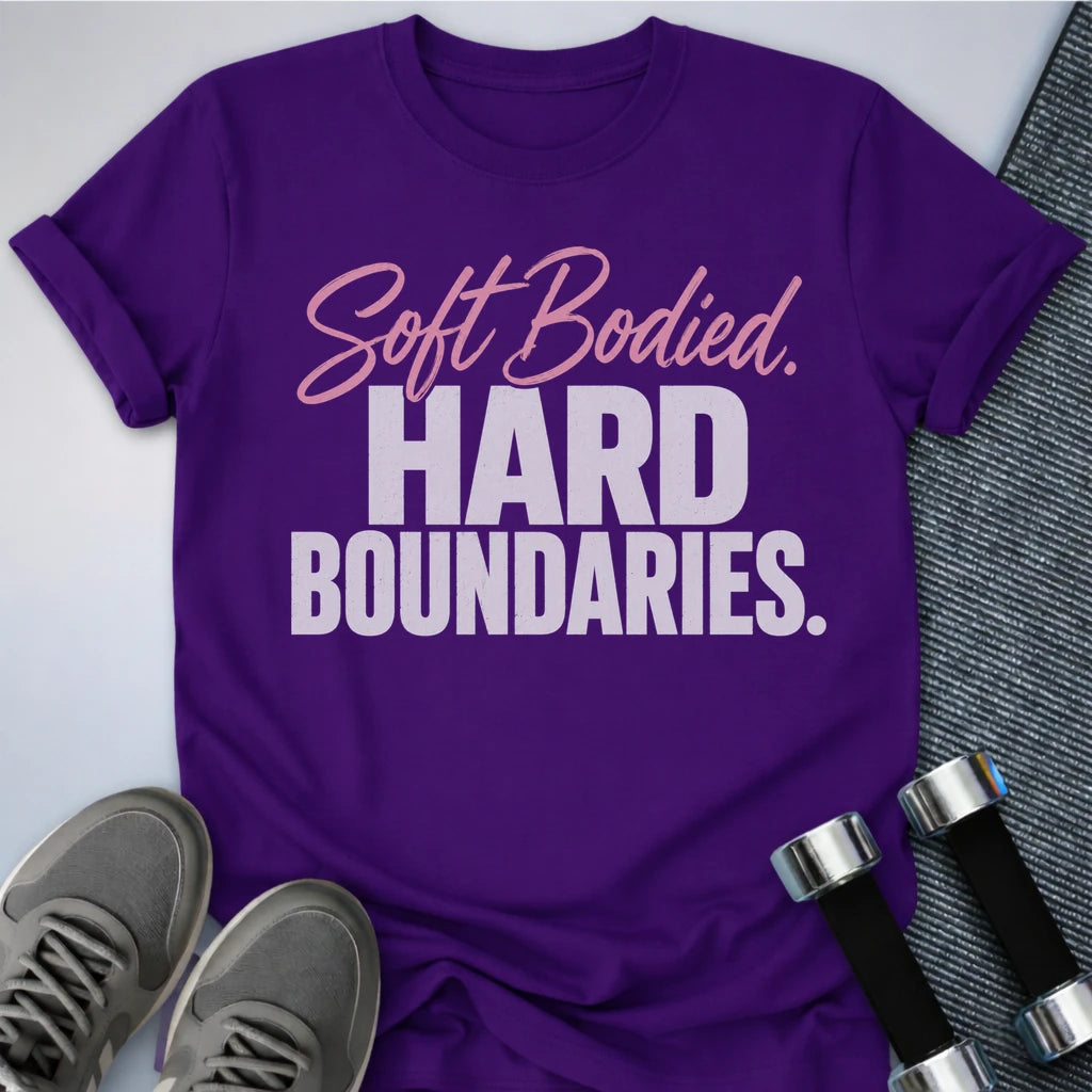 Printify T-Shirt S / Team Purple Hard Boundaries T-Shirt