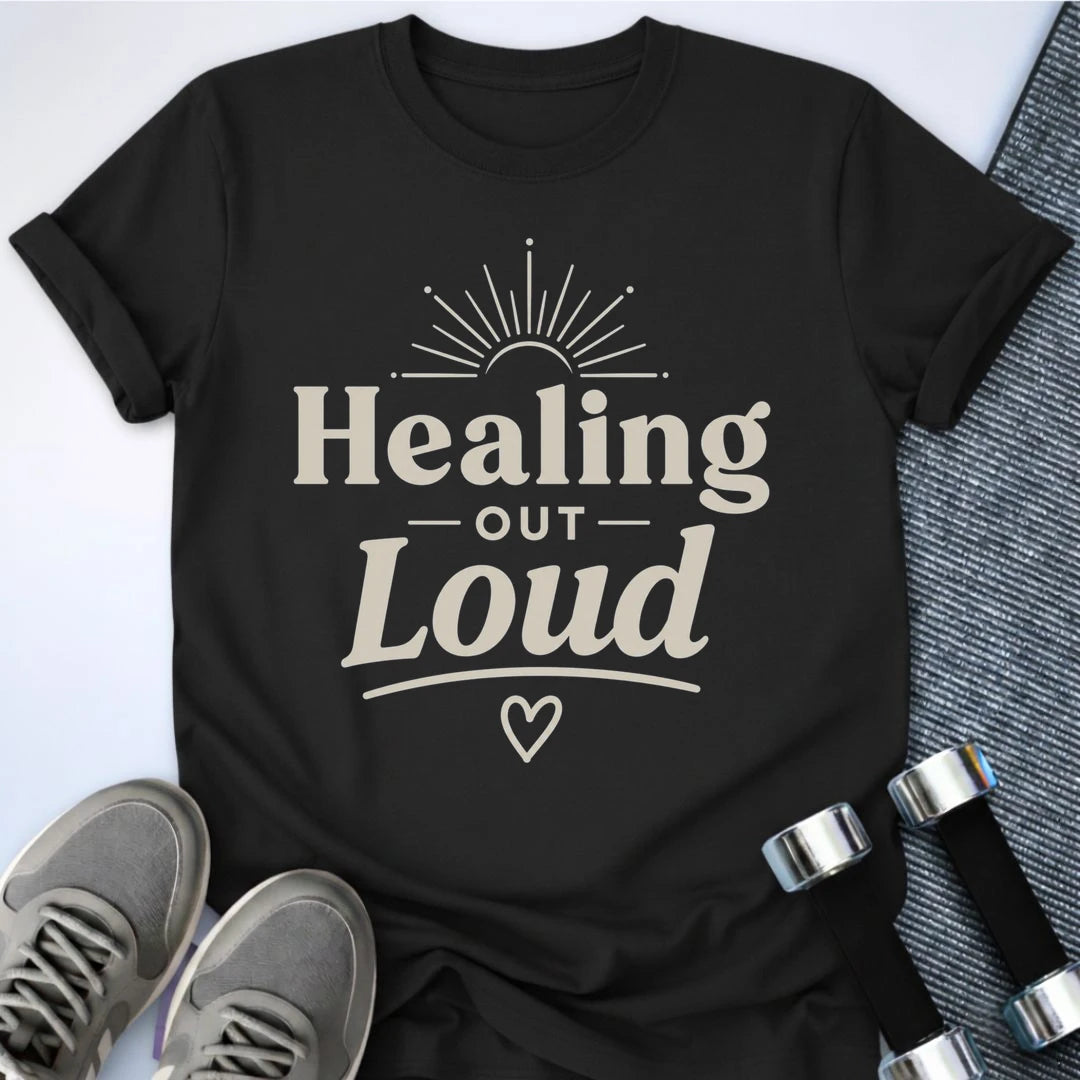 Printify T-Shirt S / Black Healing Loudly T-Shirt