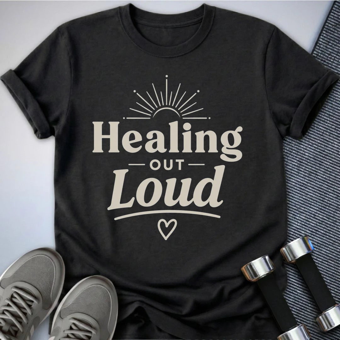 Printify T-Shirt S / Dark Grey Heather Healing Loudly T-Shirt