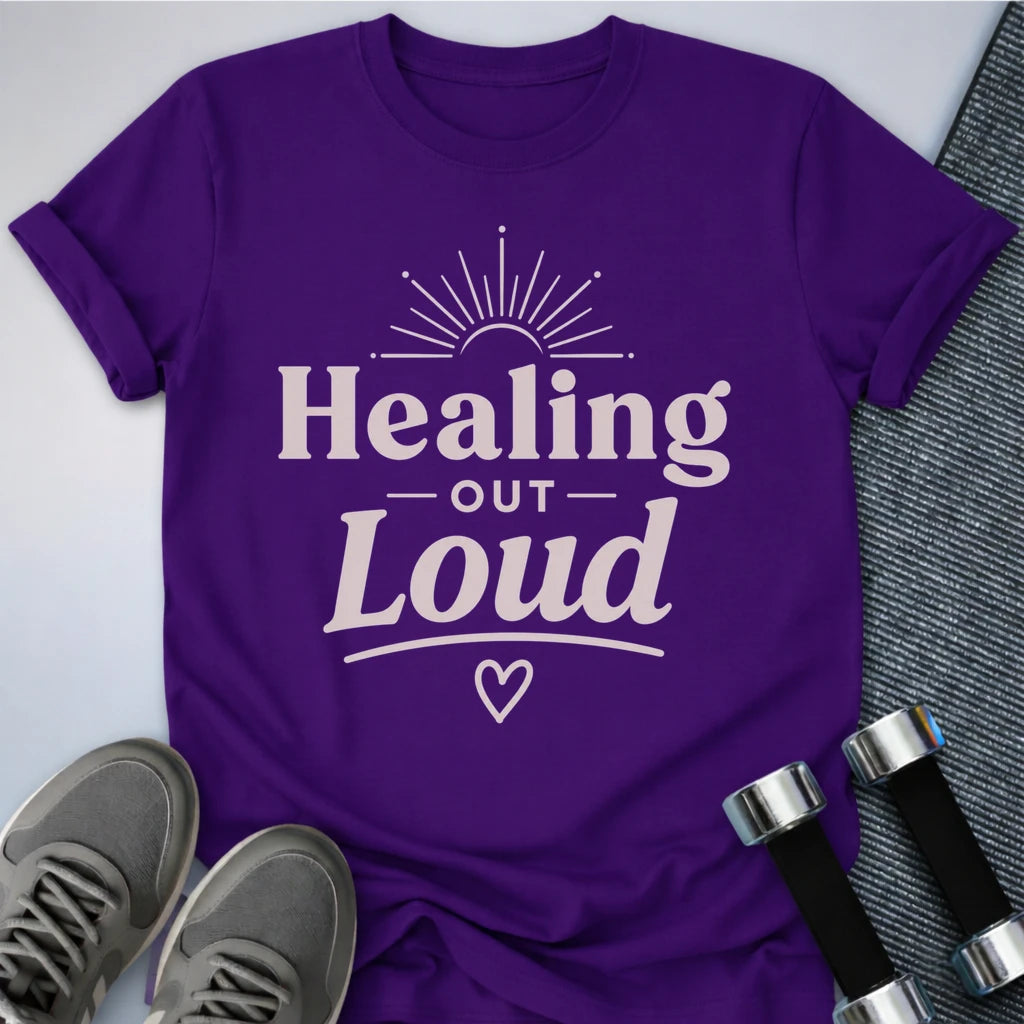 Printify T-Shirt S / Team Purple Healing Loudly T-Shirt