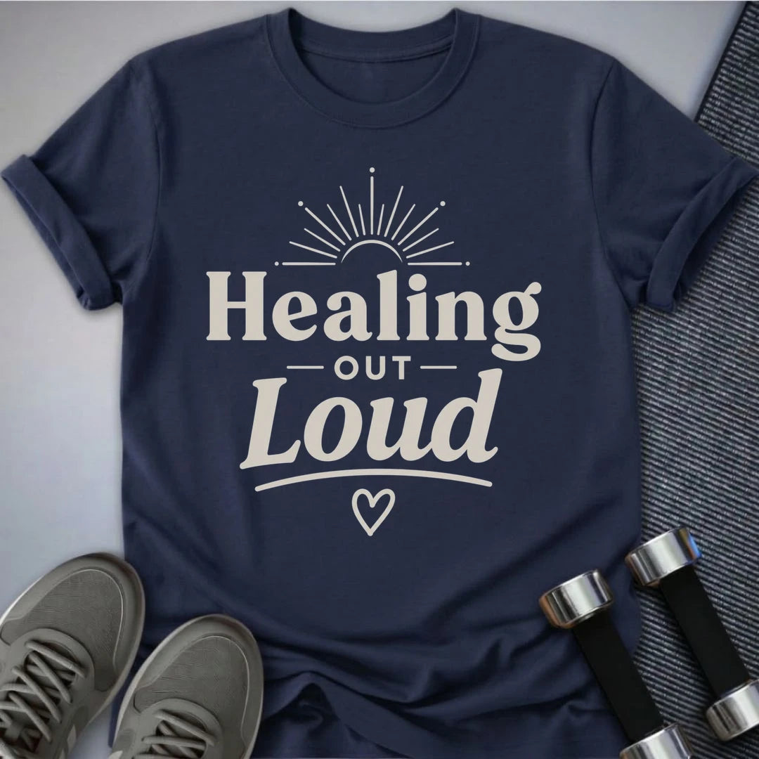 Printify T-Shirt S / Navy Healing Loudly T-Shirt
