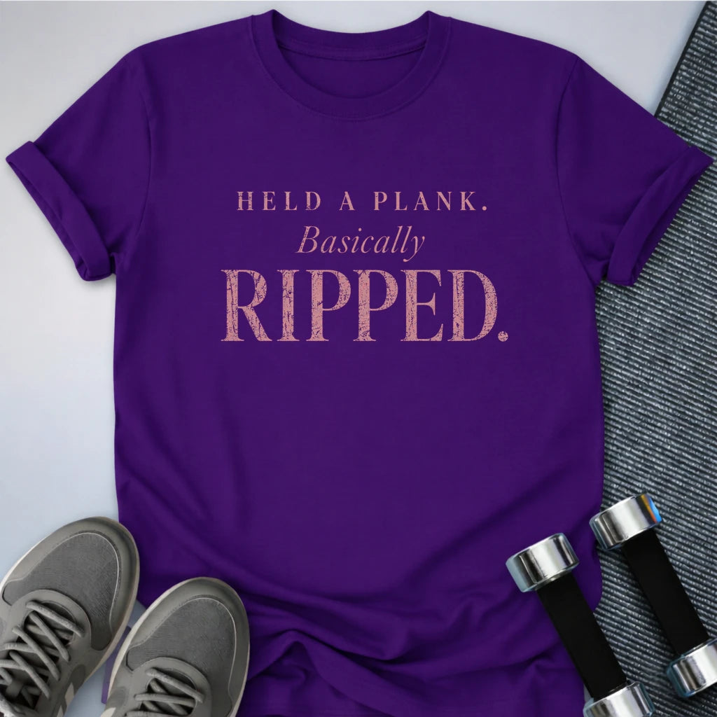 Printify T-Shirt S / Team Purple Held A Plank T-Shirt