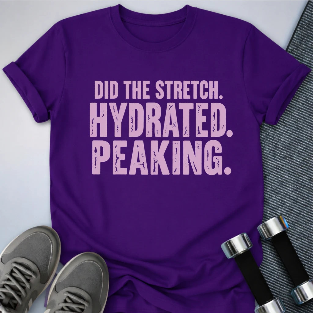 Printify T-Shirt Team Purple / S Hydrated Peaking T-Shirt