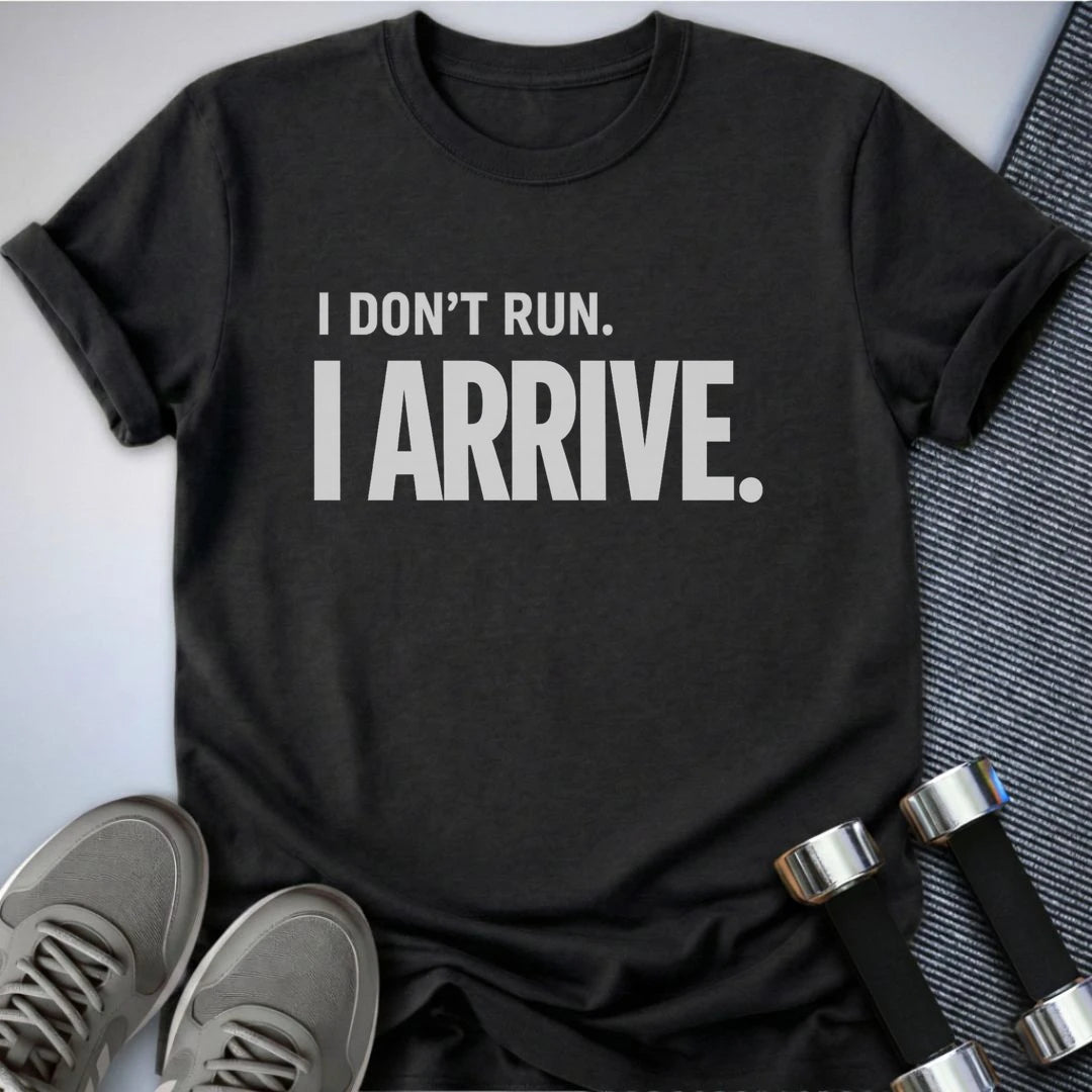 Printify T-Shirt S / Dark Grey Heather I Dont Run T-Shirt
