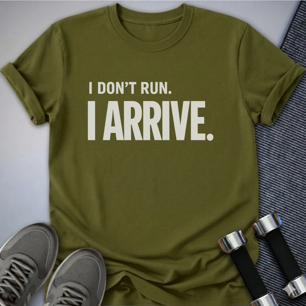 Printify T-Shirt S / Olive I Dont Run T-Shirt