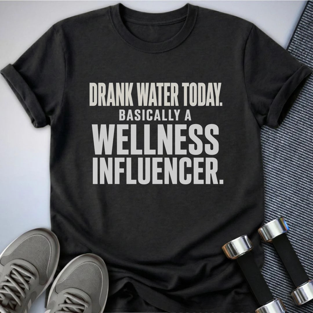 Printify T-Shirt S / Dark Grey Heather I Drank Water T-Shirt