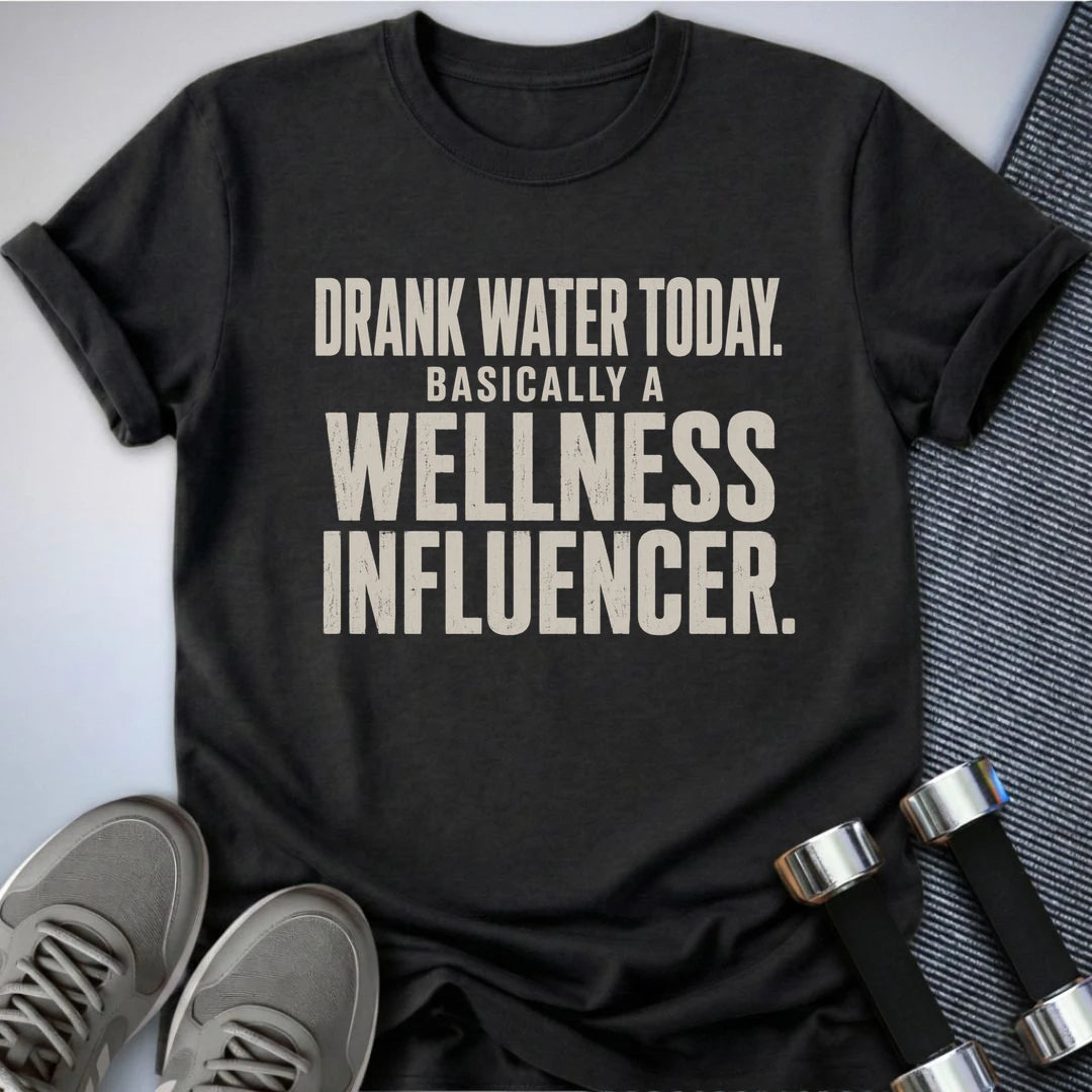 Printify T-Shirt S / Dark Grey Heather I Drank Water T-Shirt