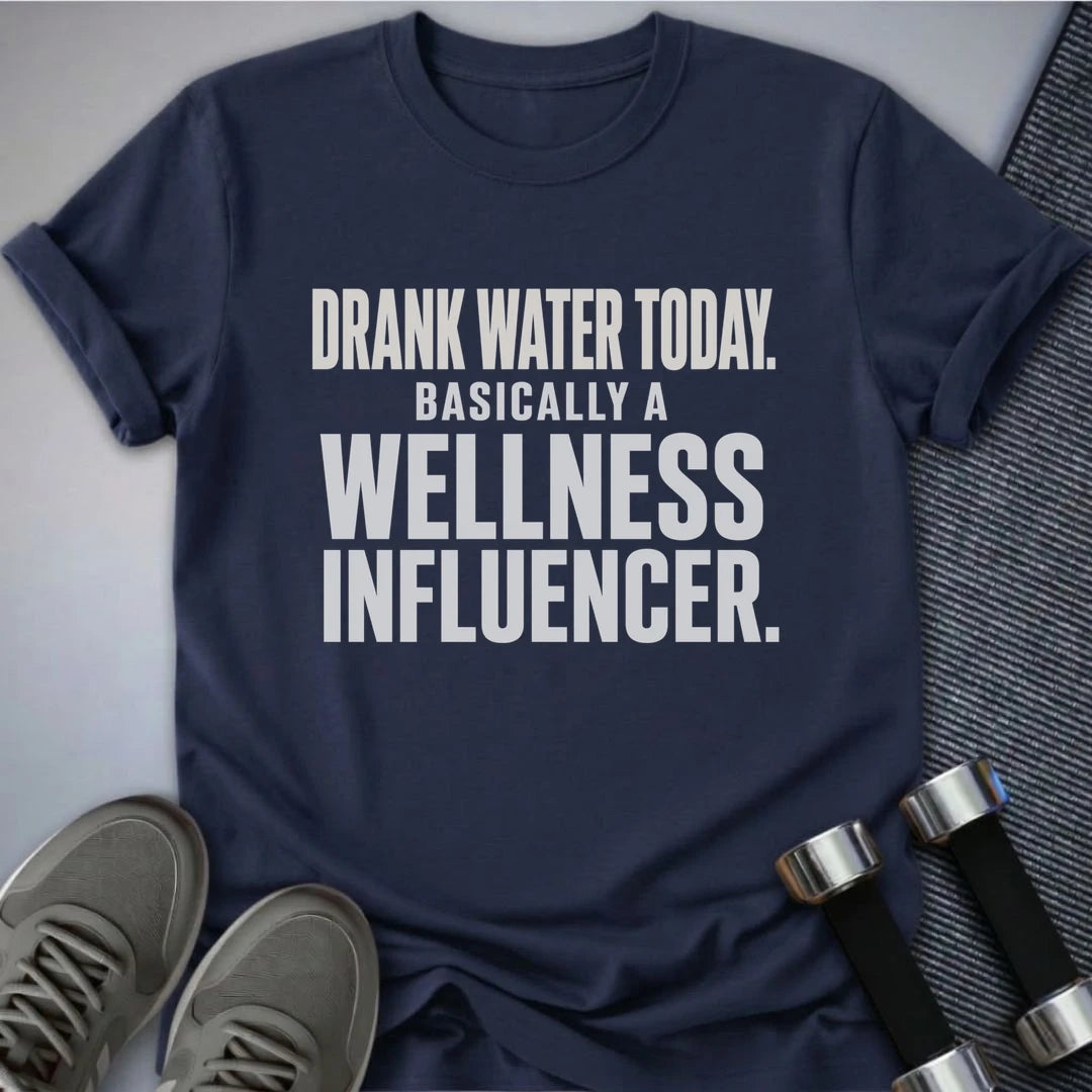 Printify T-Shirt S / Navy I Drank Water T-Shirt