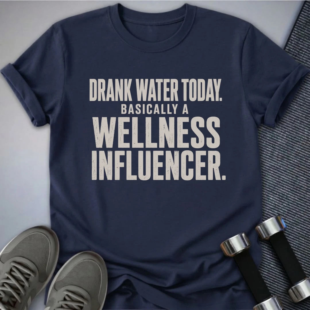 Printify T-Shirt S / Navy I Drank Water T-Shirt