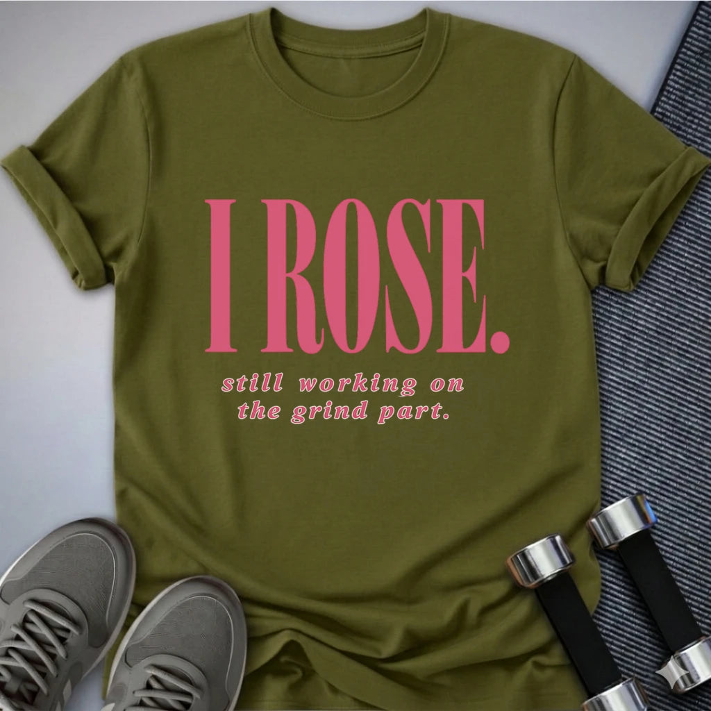 Printify T-Shirt S / Olive I Rose T-Shirt