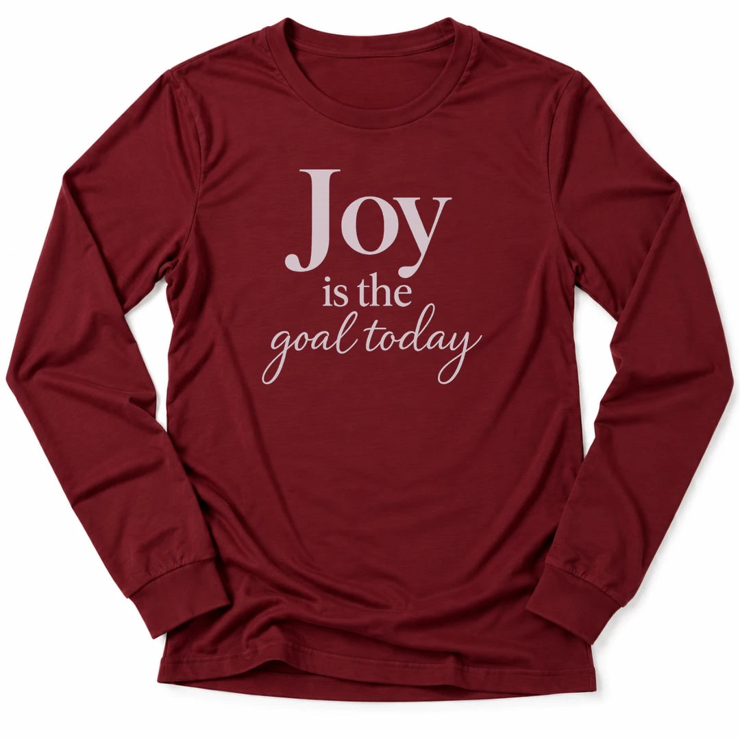 Printify Long-sleeve Cardinal / S Joy Is The Goal Long Sleeve